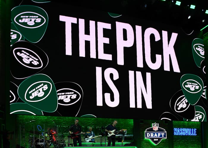 The 2019 NFL Draft Stage displaying a New York Jets theme